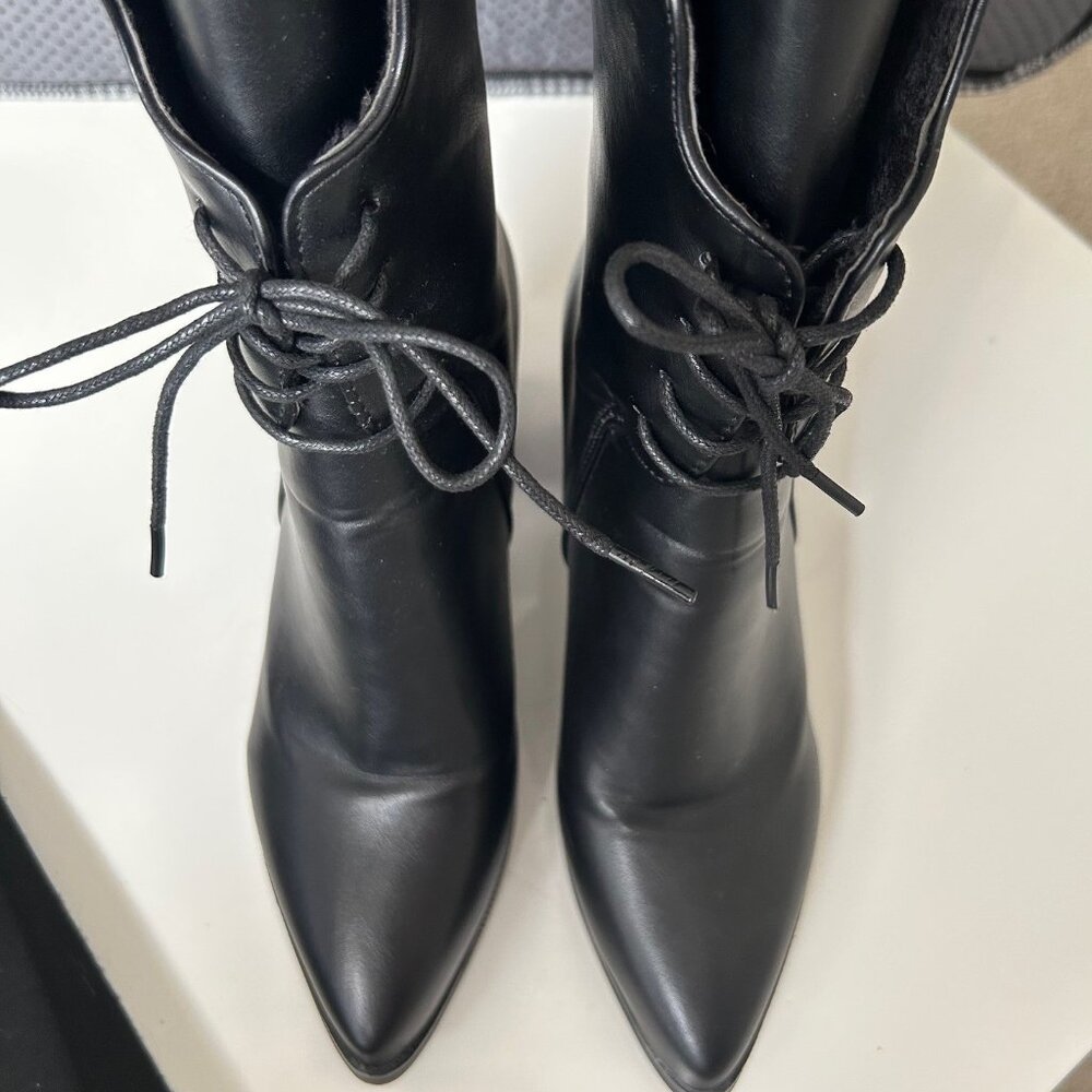 Pointed Toe Lace Up Booties